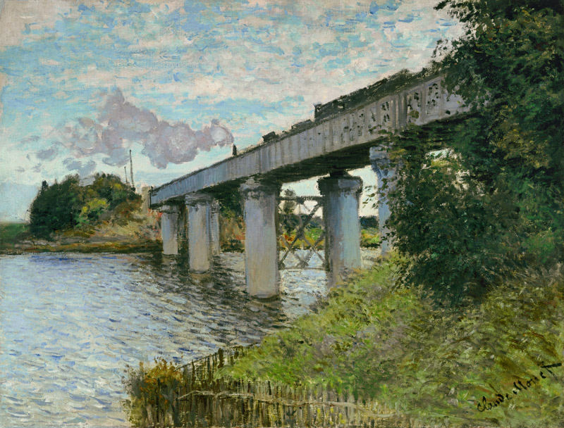 Pont ferroviaire près d'Argenteuil à Claude Monet
