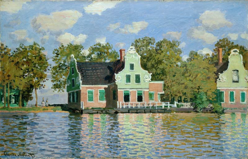 Houses by the Bank of the River Zaan à Claude Monet