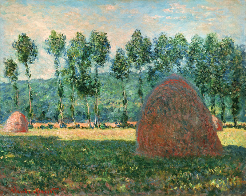 Haystacks near Giverny à Claude Monet