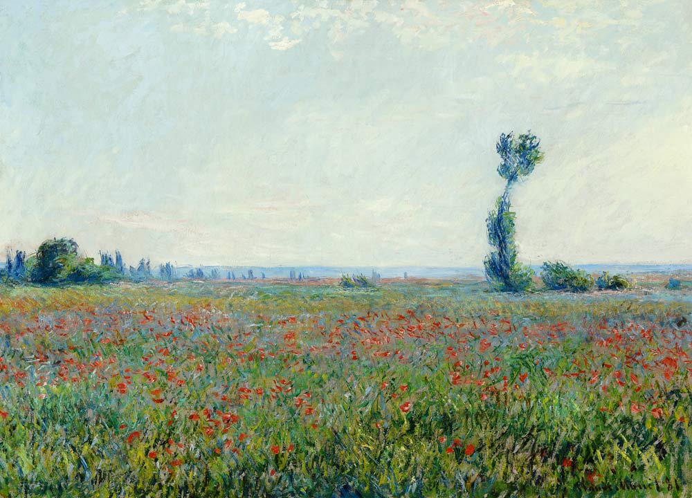 Poppy field à Claude Monet