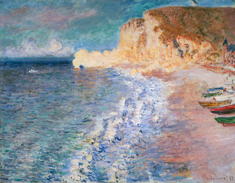 Morning at Etretat à Claude Monet