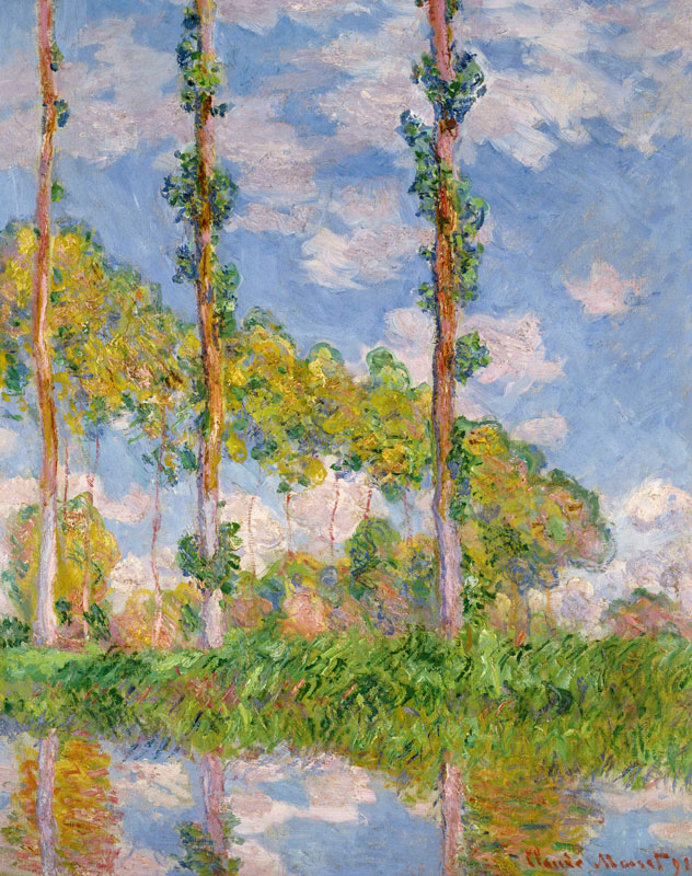 Poplars in the Sun à Claude Monet