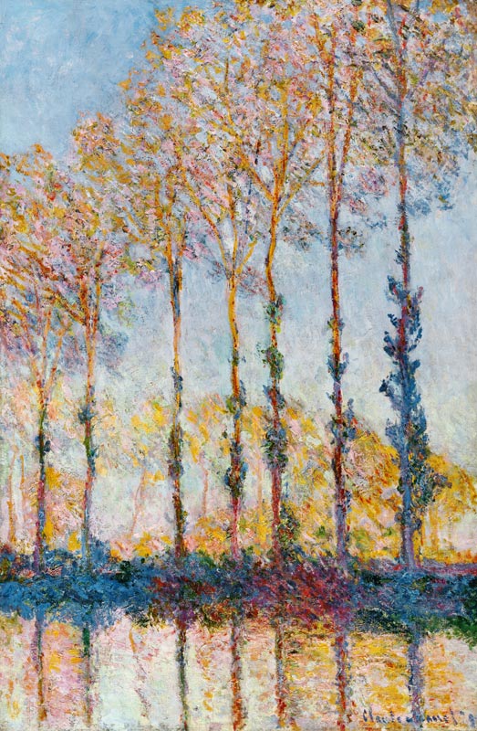 Les Peupliers au bord de l'Epte  à Claude Monet