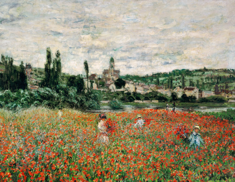 Claude Monet / Poppy field near Vetheuil à Claude Monet