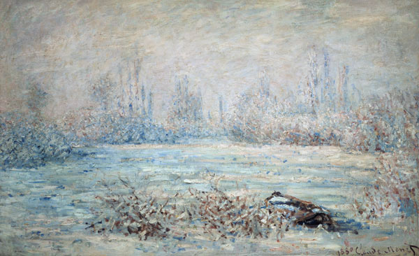 Paysage de givre rugueux à Vétheuil à Claude Monet