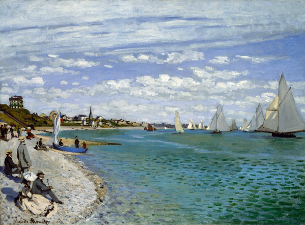 Regatta at Sainte-Adresse à Claude Monet