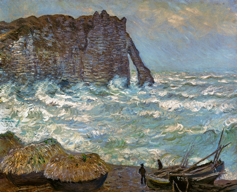 Rough Sea at Etretat à Claude Monet