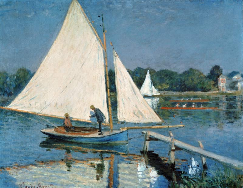Sailing at Argenteuil à Claude Monet