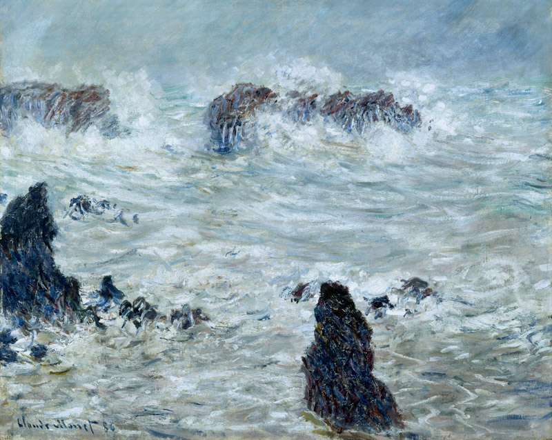 Tempête sur la côte de Belle-Ile à Claude Monet