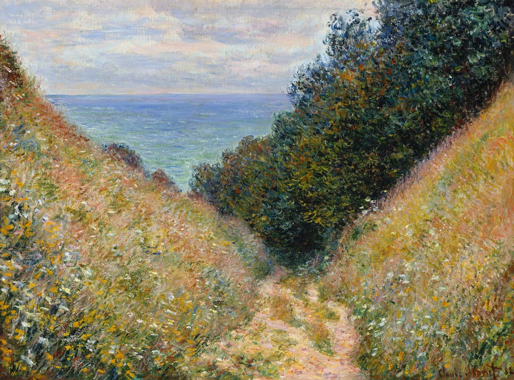 Straße bei La Cavée, Pourville à Claude Monet