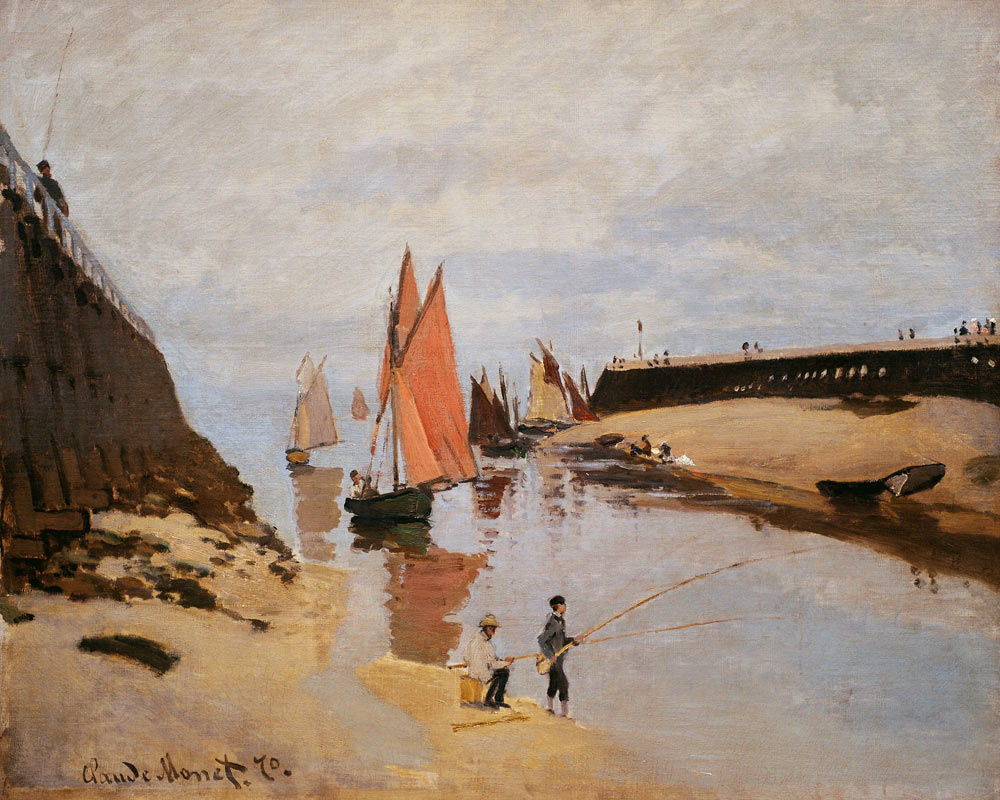 The Harbour at Trouville à Claude Monet