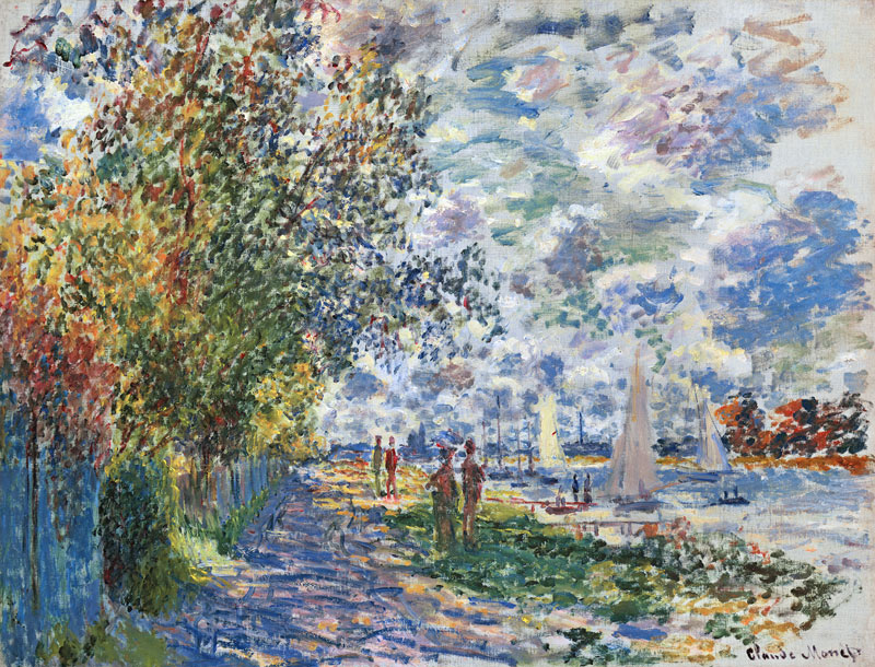 The Riverbank at Gennevilliers à Claude Monet