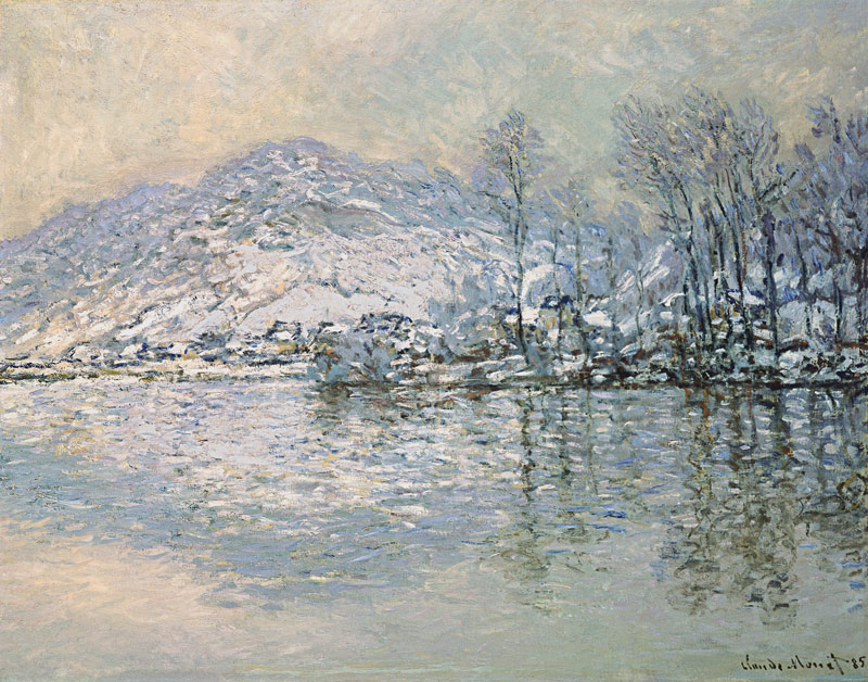 The Seine at Port Villez in Winter à Claude Monet