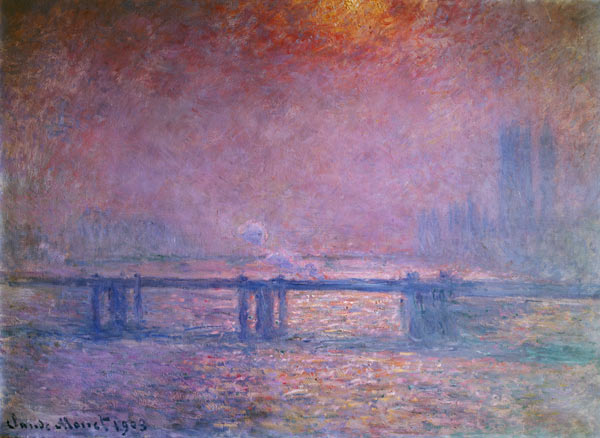 La Tamise à Charing Cross à Claude Monet