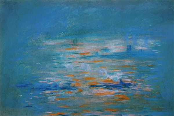 Tugboats on the River Thames à Claude Monet