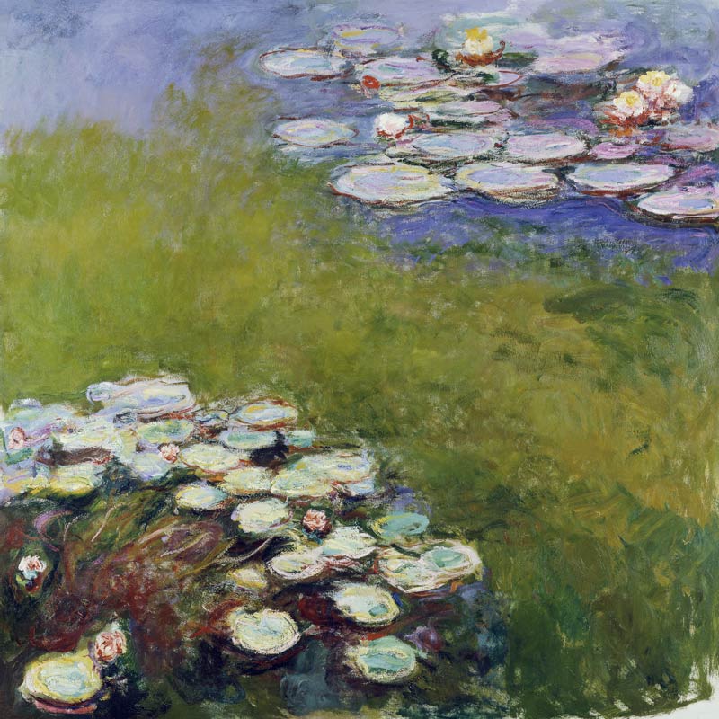 Waterlilies, Harmony in Blue à Claude Monet
