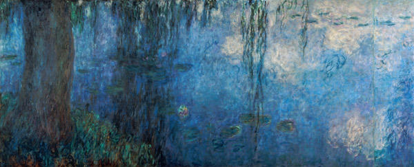 Waterlilies: Morning with Weeping Willows, detail of the left section à Claude Monet