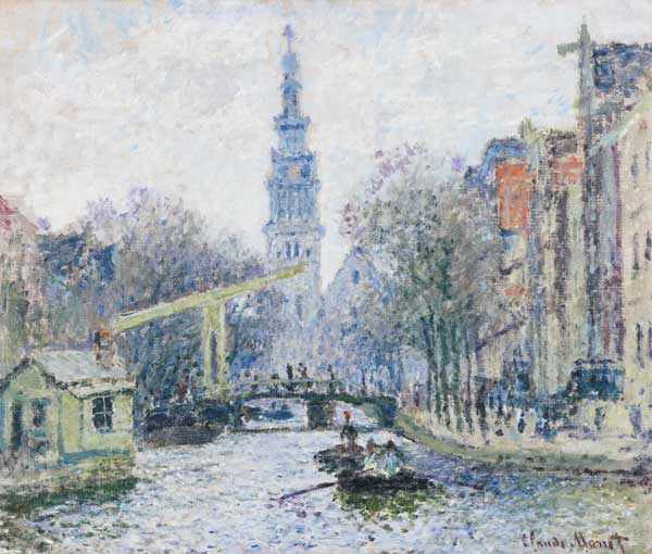 Ansicht von Amsterdam mit Kanal à Claude Monet