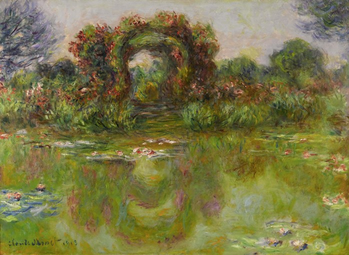Bassin aux Nymphéas, les Rosiers à Claude Monet