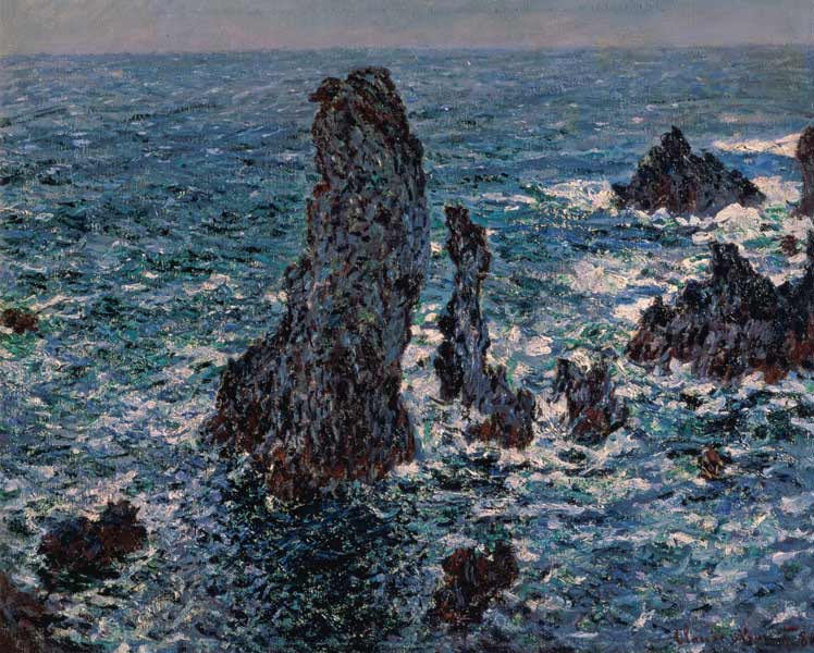 Les falaises de Belle Île à Claude Monet