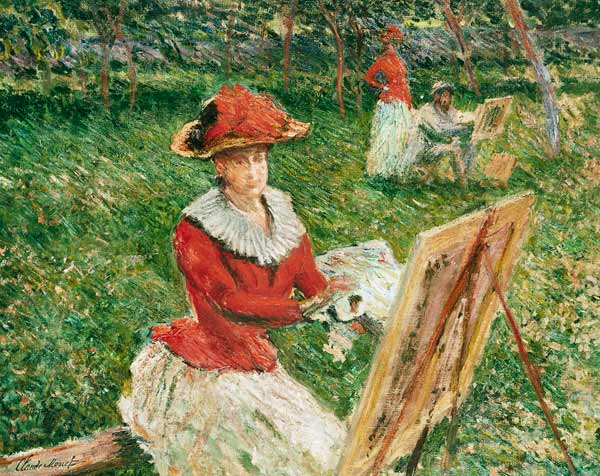 Blanche Hoschede (1864-1947) Painting à Claude Monet