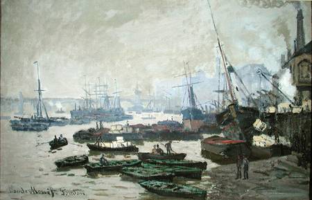 Boats in the Pool of London à Claude Monet