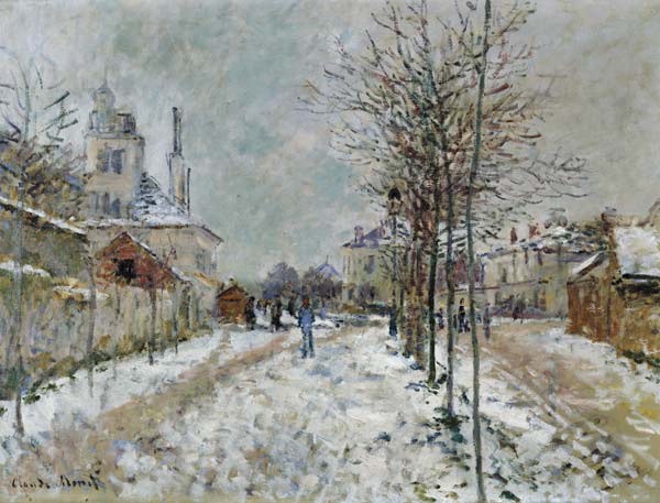 Le boulevard de Pontoise à Argenteuil sous la neige à Claude Monet