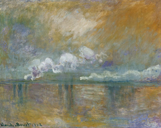 Charing Cross Bridge, Smoke in the Fog à Claude Monet