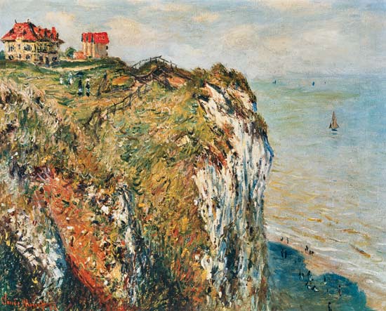 Cliff at Dieppe à Claude Monet