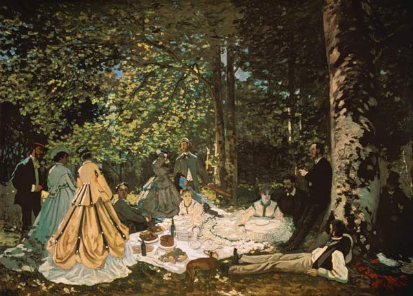 Le déjeuner dans la verdure à Claude Monet