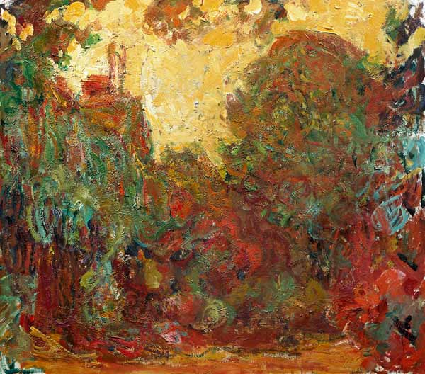 Maison de Giverny vue du jardin aux roses  à Claude Monet