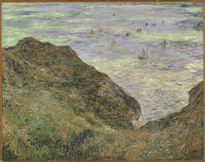 On the cliff at Pourville à Claude Monet