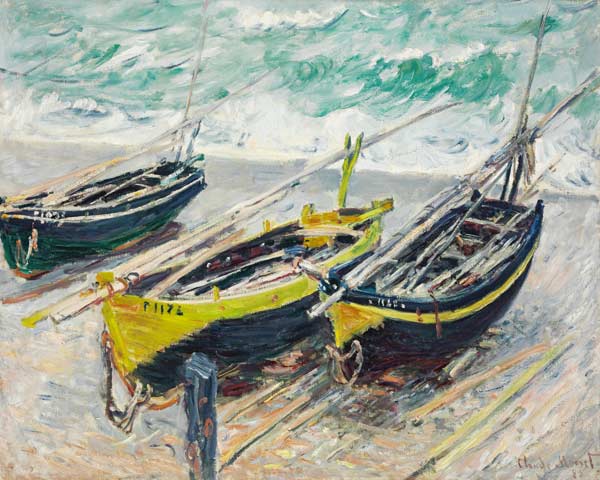Three Fishing Boats à Claude Monet