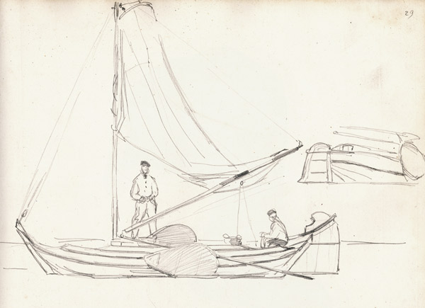Dutch boats with crew à Claude Monet