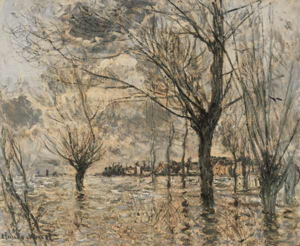 Flood of the Seine at Vétheuil à Claude Monet