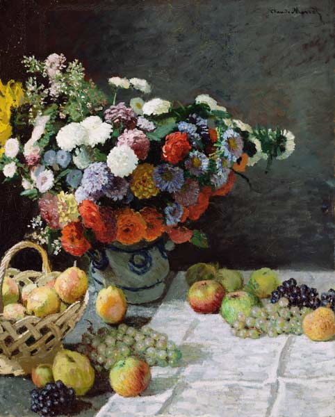 Still Life with Flowers and Fruit à Claude Monet