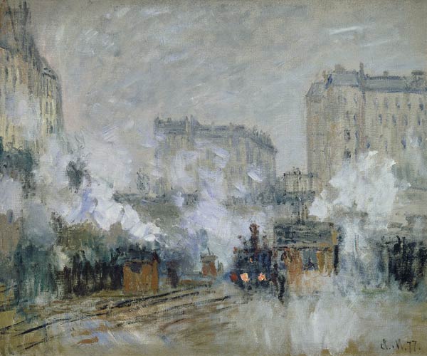 Exterior of the Gare Saint-Lazare, Arrival of a Train à Claude Monet