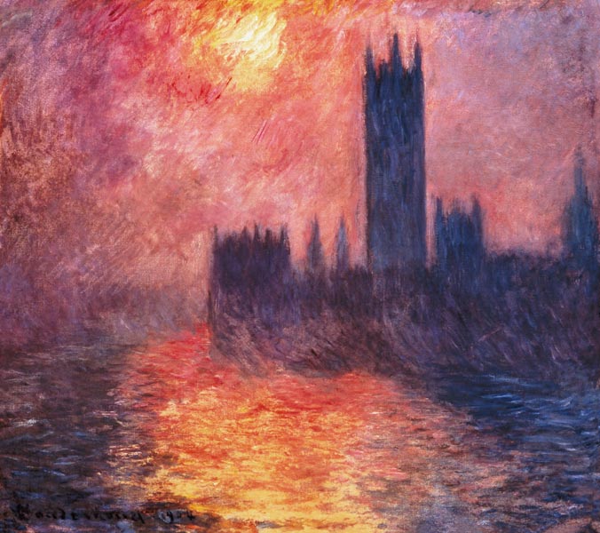The Houses of Parliament, Sunset à Claude Monet