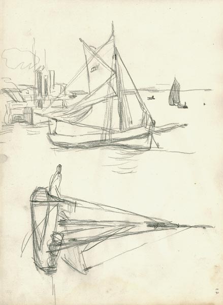 Studies of boats à Claude Monet