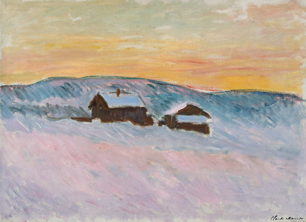 Norwegian Landscape, Blue Houses à Claude Monet