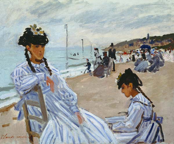Sur la plage à Trouville à Claude Monet