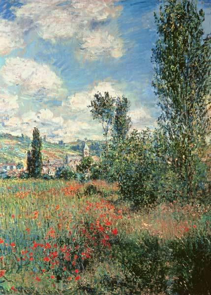 Chemin à travers les coquelicots à Claude Monet