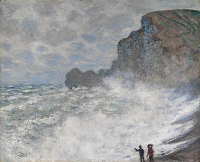 Rough weather at Étretat à Claude Monet
