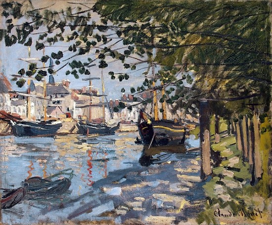 Seine at Rouen à Claude Monet
