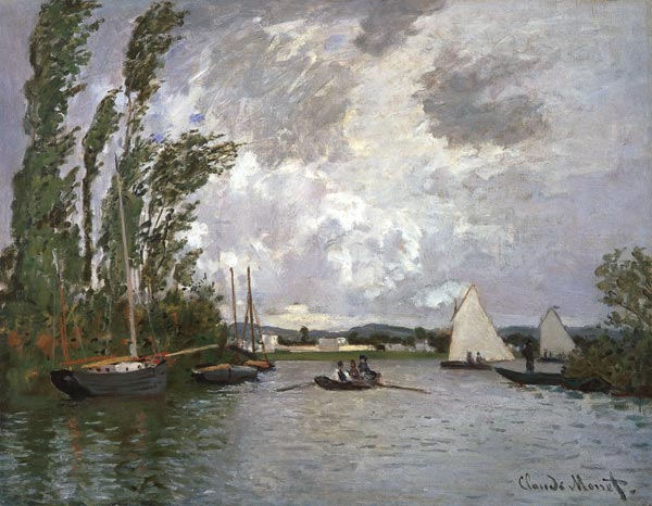 Sur un bras de côté de la Seine près d'Argenteuil à Claude Monet