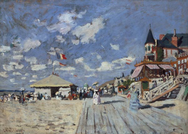 Sur la plage de Trouville à Claude Monet