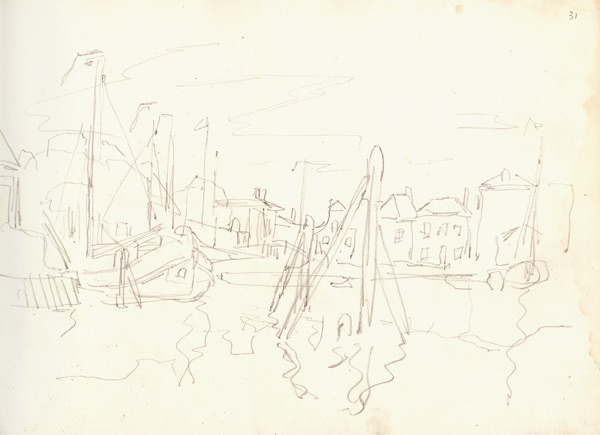 The port at Zaandam à Claude Monet