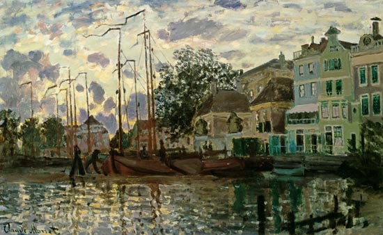 The Dam at Zaandam, Evening à Claude Monet