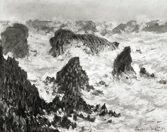 The Rocks of Belle-Ile à Claude Monet
