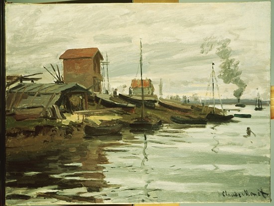 The Seine at Petit-Gennevilliers à Claude Monet